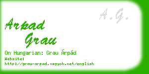 arpad grau business card