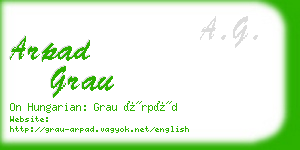 arpad grau business card